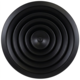 Plafondrooster rond met vast patroon Ø 250 mm - RAL9005 30% glans
