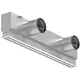 Lijnrooster aluminium met 2 instelbare patroonbladen – 2000 mm – RAL 9010 + geïsoleerd plenum met luchtdebietregelklep