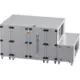 Maxivent WTW luchtbehandelingkasten met tegenstroomwisselaar 7600 m3/h met warmwaterbatterij en koudwaterbatterij horizontaal links - PHE 7600 H WKJL T 02