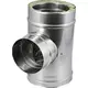 Elément droit à double paroi diamètre 80 mm (80/130) Pièce supérieure T90 EW I316L/I304 (D0,5/0,6)