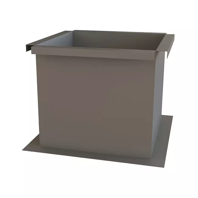 Solin de toit en alu pour cheminée et pour toit en pente Itho Daalderop de 400mm de hauteur (isolé)