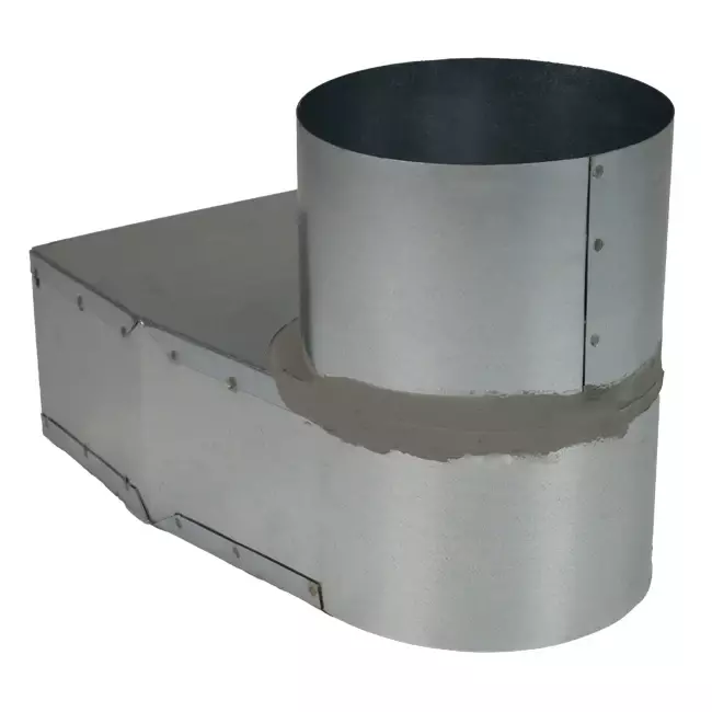 Lepe hoekstuk 170x80 mm naar diameter 160 mm
