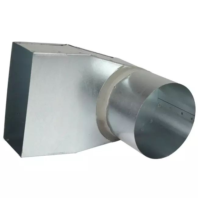 Lepe hoekstuk 170x80 mm naar diameter 160 mm