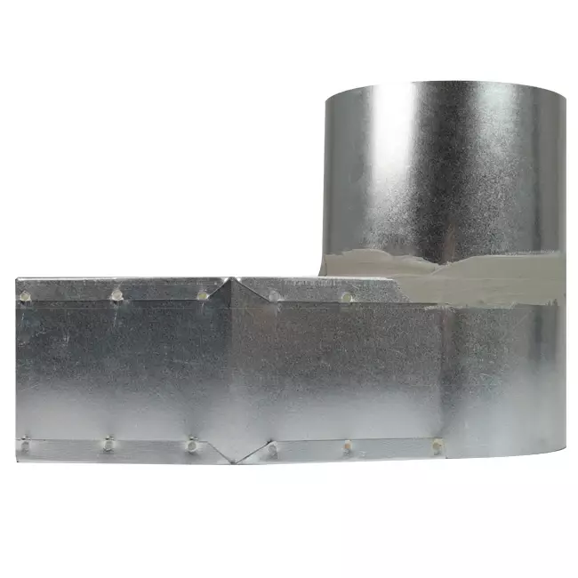 Lepe hoekstuk 170x80 mm naar diameter 160 mm