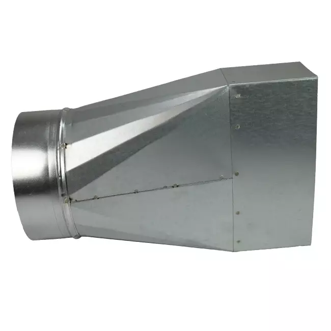 Verloopstuk 170x80 mm naar diameter 150 mm tbv instortkanaal
