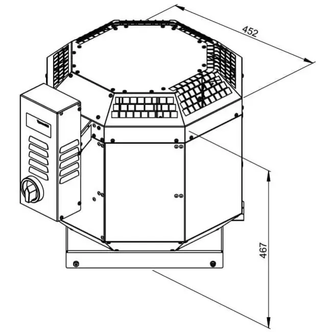 Dakventilator hittebestendig - DVN 225 E2 30