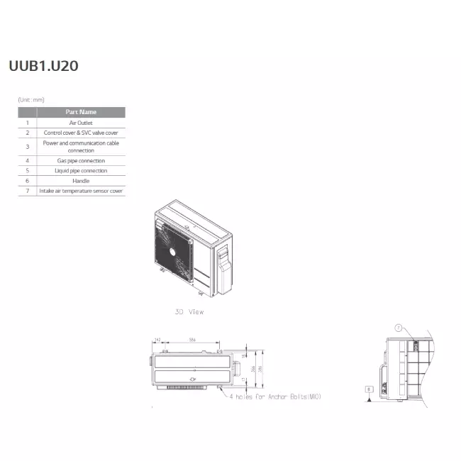LG Cassette airco met afdekplaat CT24F-Compact R32 6,8 kW set