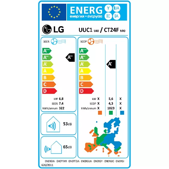 LG Cassette airco met afdekplaat CT24F-S R32 7,0 kW set