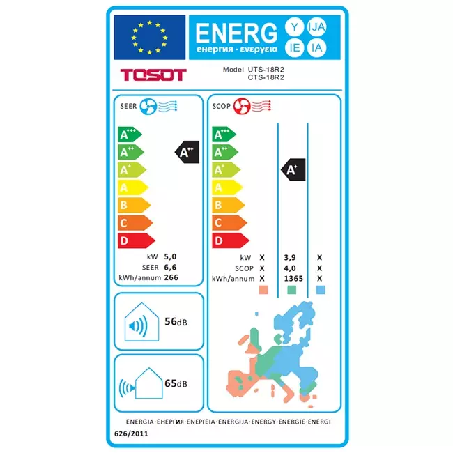 Tosot by GREE Inverter Cassette airco CTS-18R R32 5,0 kW set