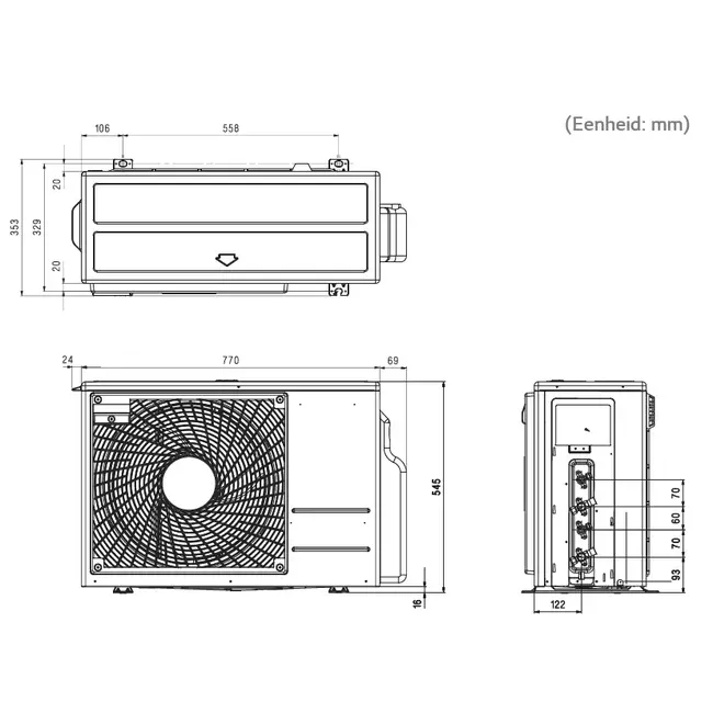 LG DUO Complete Multisplit airco MU2R15-0912 R32 1x2,5 kW + 1x3,5 kW