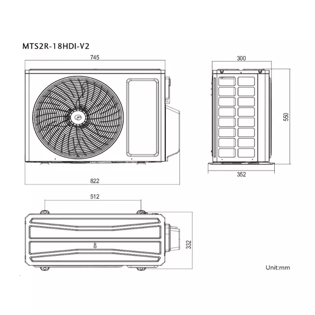 Tosot by GREE airco buitenunit 2-split R32 5,2 kW