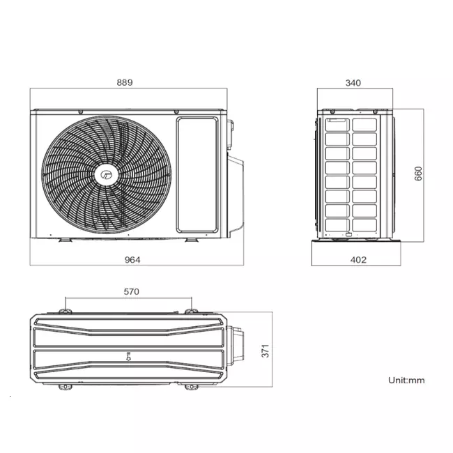 Tosot by GREE airco buitenunit 4-split R32 8,0 kW