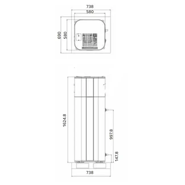 Chaudière à pompe à chaleur LG Inverter 200L 230V - WH20S
