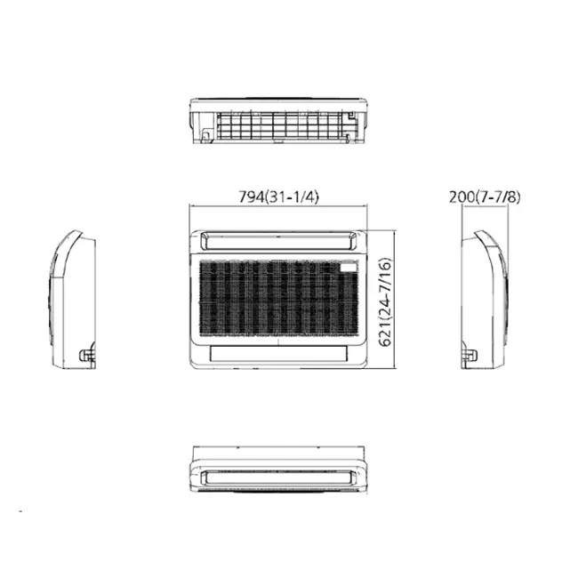 MaxiCool airco binnenunit Inverter Console R32 3,5 kW