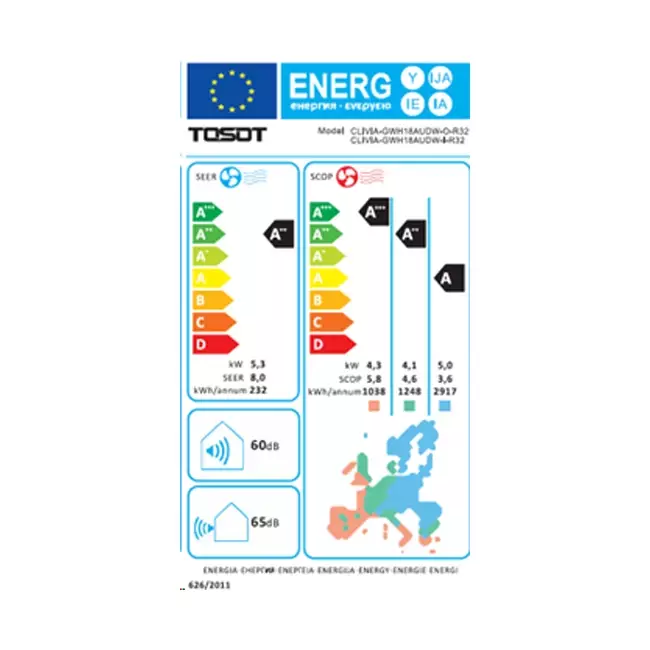 Tosot CLIVIA by GREE Unité intérieure Design R32 5,3-5,4 kW