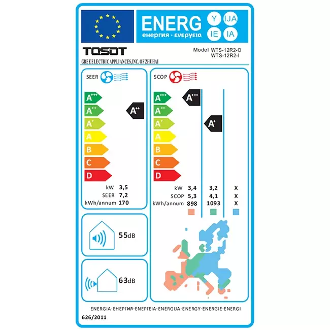 Tosot CONSOLE by GREE Climatiseur Inverter R32 3,5 kW set