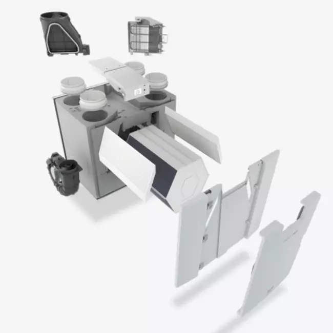 Ubbink WTW wandunit Ubiflux Vigor W225 4/0 rechts
