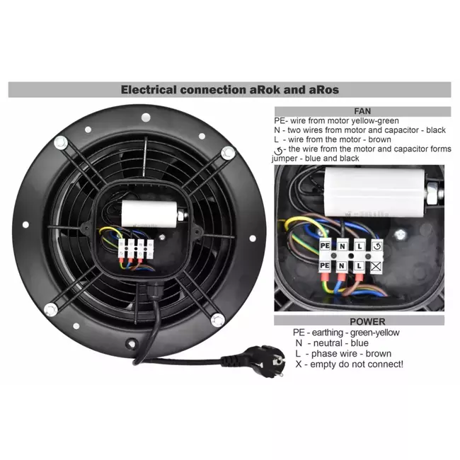 Axiaal ventilator rond 350mm – 2450m³/h – aRos