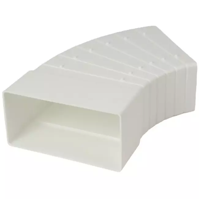 Coude horizontal rectangulaire en plastique à 15-60° 110 x 55 - KLH15-60