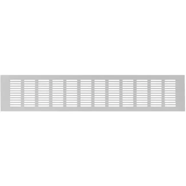 Grille de ventilation plinthe aluminium - argent L = 500 mm x H = 100 mm - RA1050S