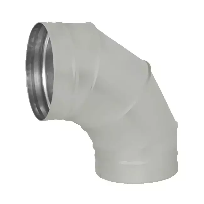 Coude spiralé rond 90° Ø 400 mm pour conduit rigide galvanisé - sur mesure RAL7035