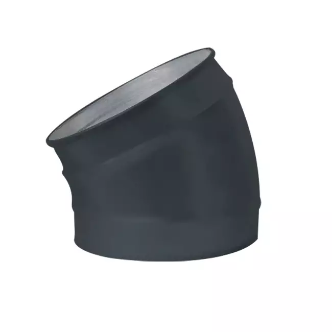 Coude spiralé rond 30° Ø 100 mm pour conduit rigide galvanisé - sur mesure RAL7016