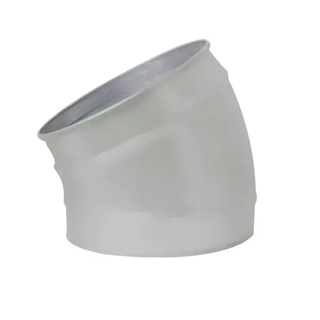 Coude spiralé rond 30° Ø 80 mm pour conduit rigide galvanisé - sur mesure RAL7035
