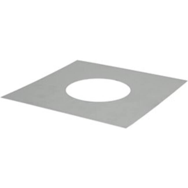 Afdekplaat diameter  150 mm vierkant I304 (D0,6)