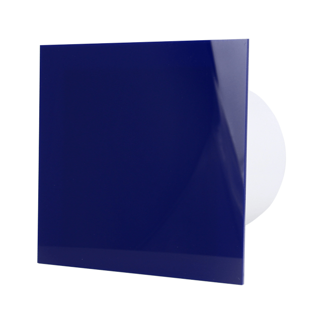 Badkamer ventilator Ø 125 mm met Timer - kunststof front blauw