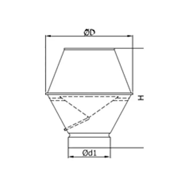Deflectorkap rond 200 mm sendzimir verzinkt