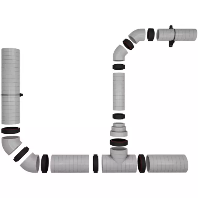 Geïsoleerd T-stuk EPS diameter 160mm