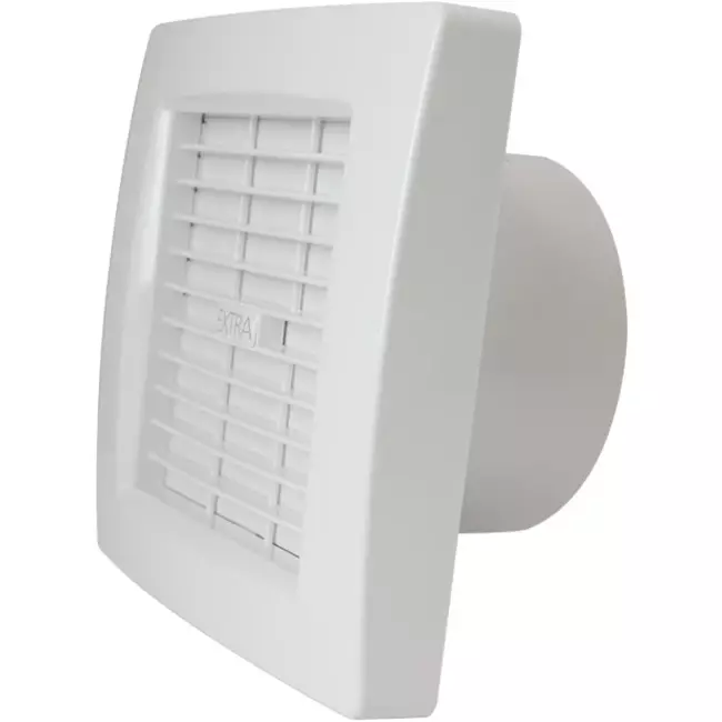 Badkamerventilator Ø 120 mm Wit met automatische sluitklep - luxe X120Z