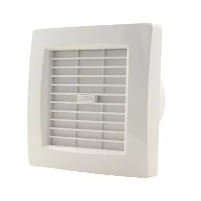 Badkamerventilator Ø 120 mm Wit met automatische sluitklep - luxe X120Z