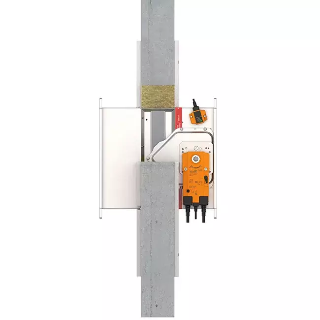 Brandklep rechthoekig servomotor 24V - E-FD25 150x350 M24 S