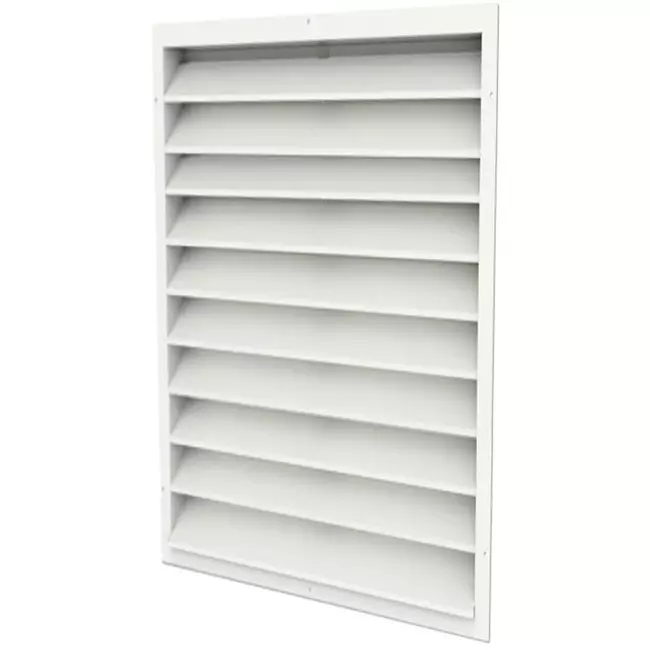 Buitenmuurrooster gegalvaniseerd staal 200x300 - RAL 9010