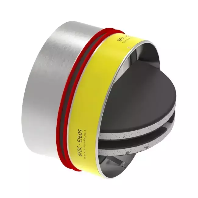 Clapet coupe-feu circulaire 160 mm avec soupape de ventilation - E-BFDC V EI60S D160