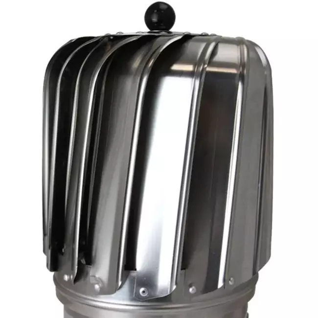 Windgedreven dakventilator Cowl Oblong 150 mm RVS inclusief plakplaat - 325m3/h