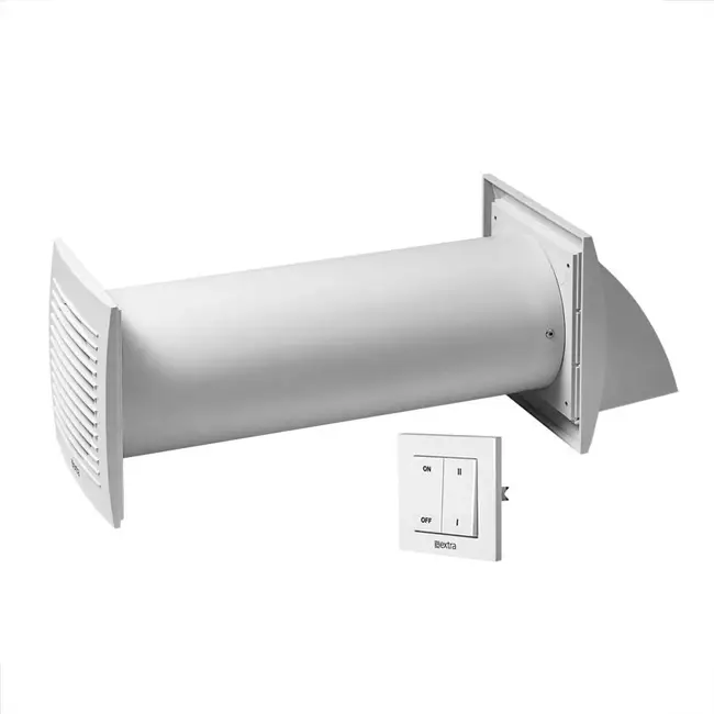 Europlast decentrale WTW-unit 100 mm met schakelaar