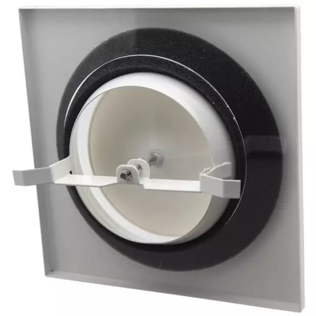 Ventilatieventiel toevoer metaal vierkant Ø125 mm wit met klemveren - DVSQ-P125