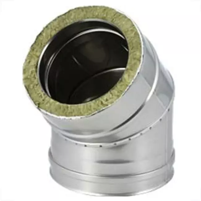DW diameter 250 mm (250/300) bocht 45 gr I316L/I304 (D0,5/0,6)
