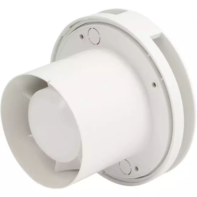 Badkamer ventilator rond Ø 150 mm wit met timer - design EAT150T