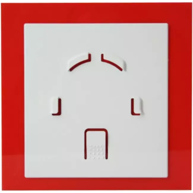 Air Roxy badkamerventilator met aansluitdiameter 125 mm - kunststof front rood