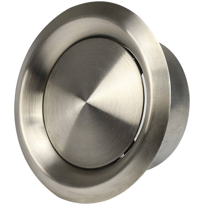 Vanne de ventilation en acier inoxydable 160mm entrée et sortie fixe avec ressorts de friction - DVI-C160