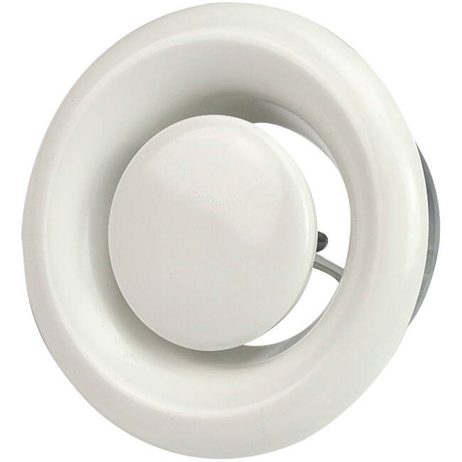 Ventilatie afvoer ventiel 125mm metaal - E-DVS125 RAL9010