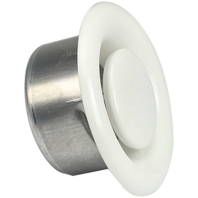 Ventilatie afvoer ventiel 125mm metaal - E-DVS125 RAL9010
