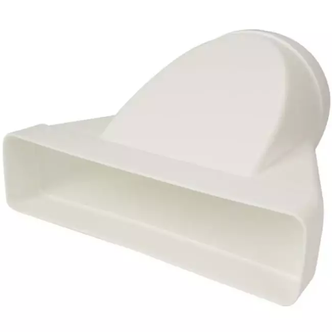 Rechthoekig kunststof verloop Ø125mm - 220X55mm - KSD25-125
