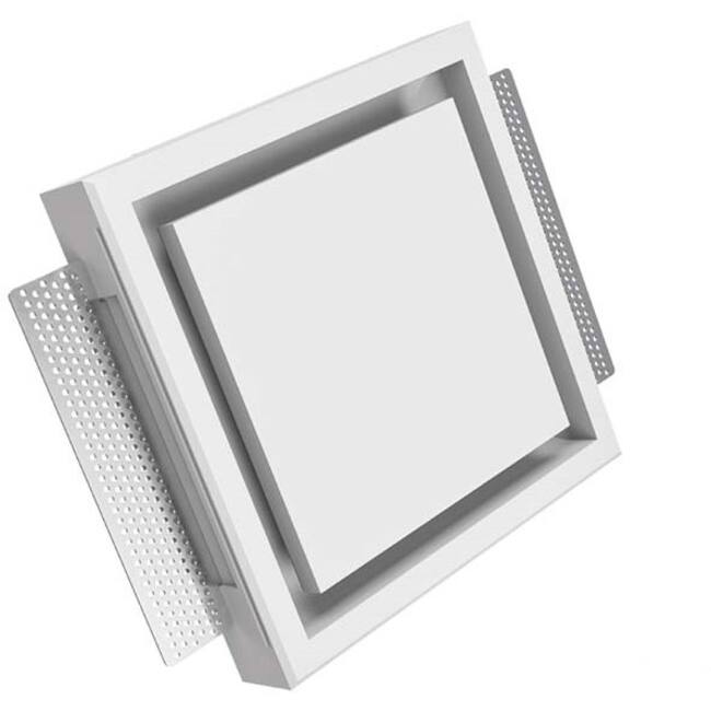Bouche de ventilation sans cadre encastrable carrée Ø 100 mm
