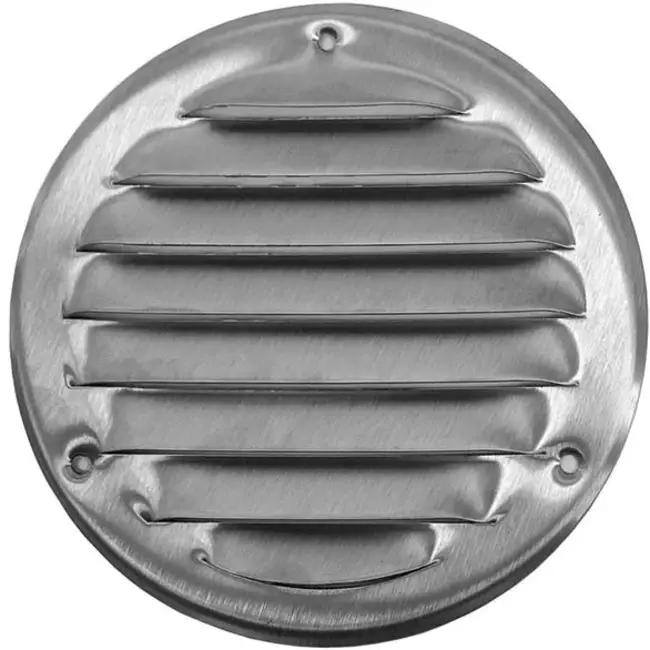 Grille de ventilation métal rond 100 mm aluminium - MR100AL