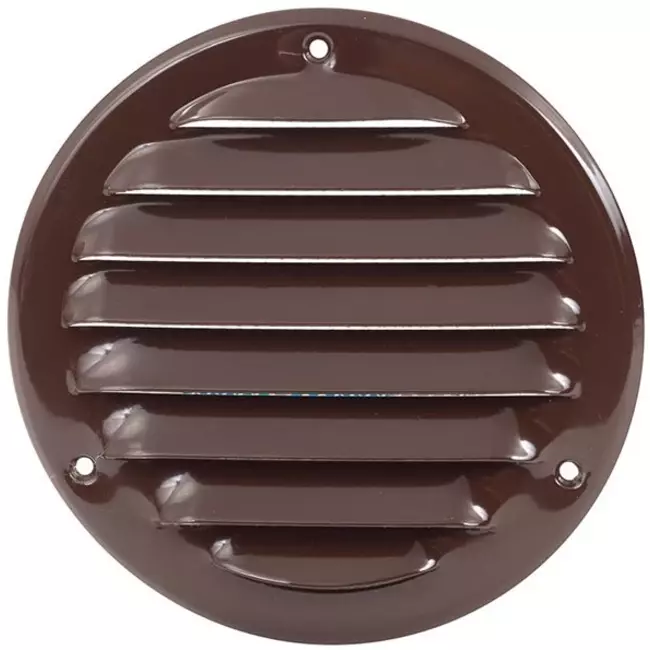 Metalen ventilatierooster rond Ø160 mm bruin - MR160B - RAL8016