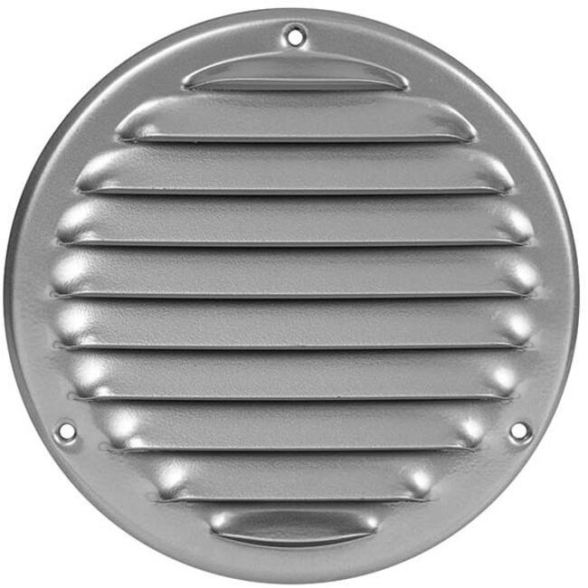 Grille de ventilation métal ronde Ø 100 mm gris - MR100P
